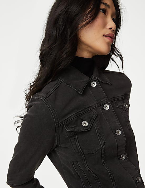 Cotton Rich Denim Jacket With Stretch