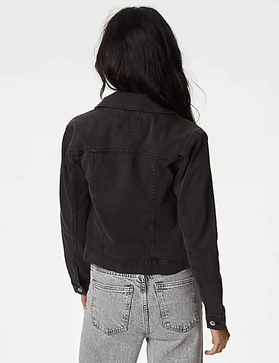 Cotton Rich Denim Jacket With Stretch