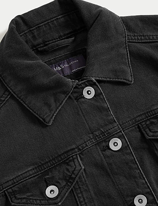 Cotton Rich Denim Jacket With Stretch