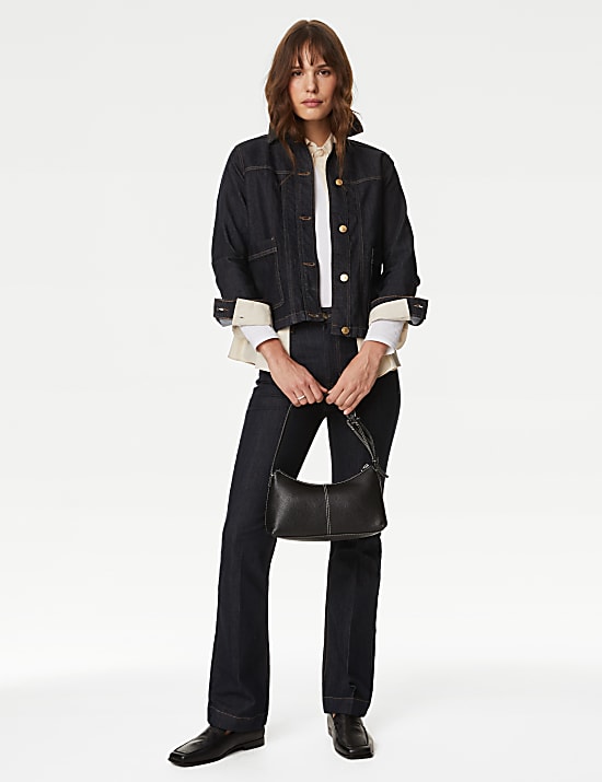 Veste pratique en jean de coton