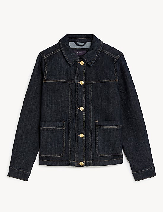 Veste pratique en jean de coton