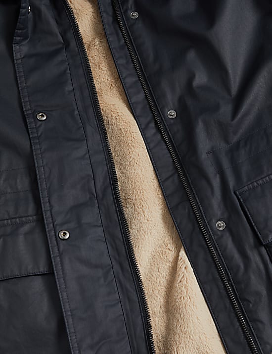 Stormwear&trade; Waxed Faux Fur Lined Hooded Parka