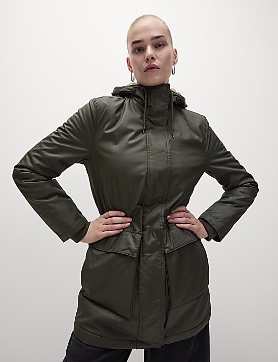 Stormwear&trade; Waxed Faux Fur Lined Hooded Parka