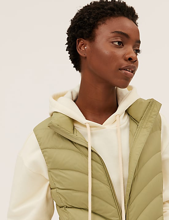 Feather & Down Packaway Puffer Gilet