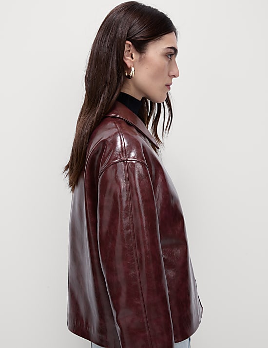 Faux Leather High Shine Jacket
