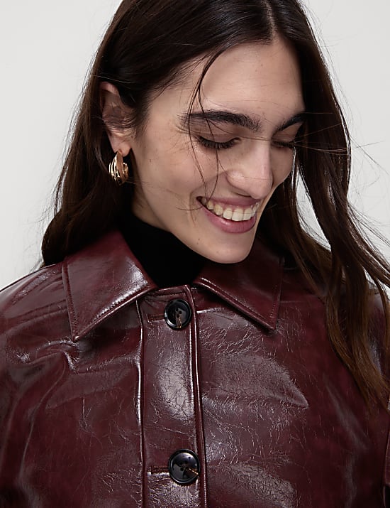 Faux Leather High Shine Jacket
