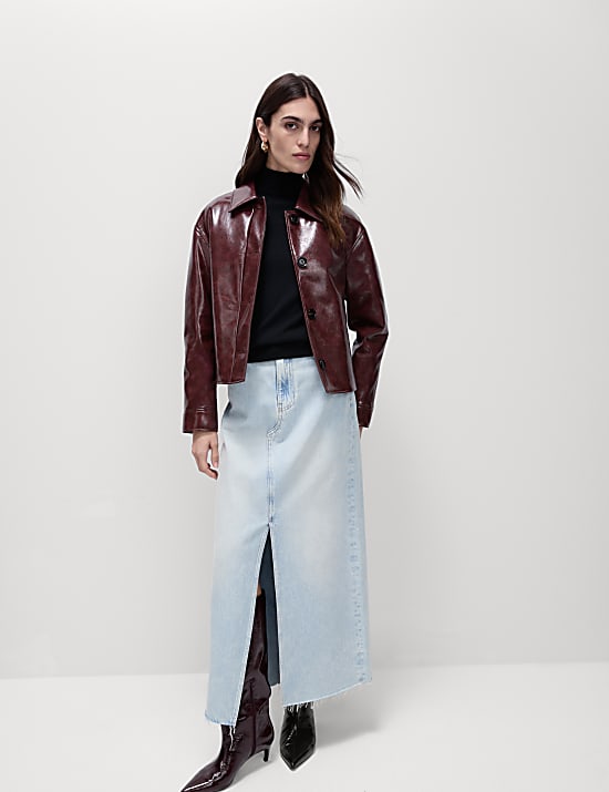 Faux Leather High Shine Jacket