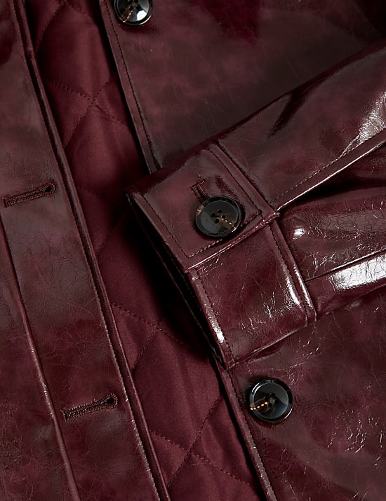 Faux Leather High Shine Jacket