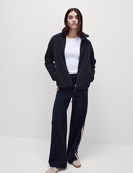 Borg Lightweight Funnel Neck Jacket