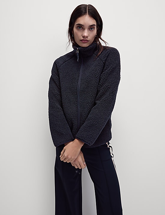 Borg Lightweight Funnel Neck Jacket