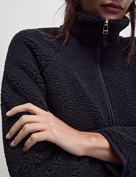 Borg Lightweight Funnel Neck Jacket