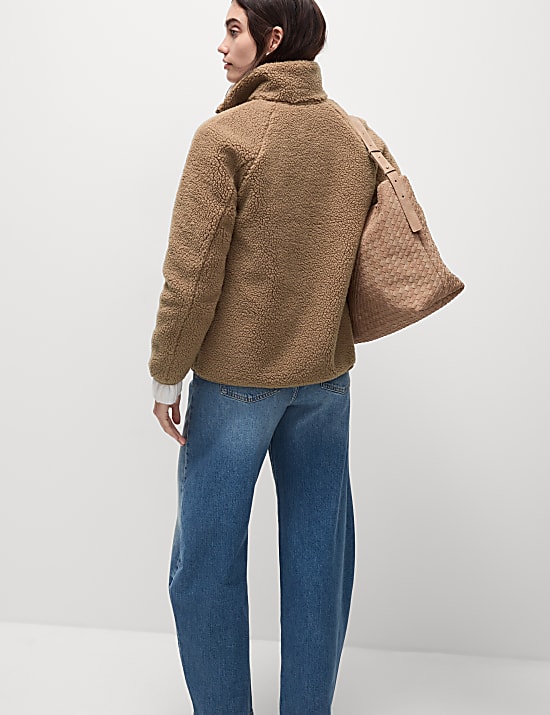 Borg Lightweight Funnel Neck Jacket