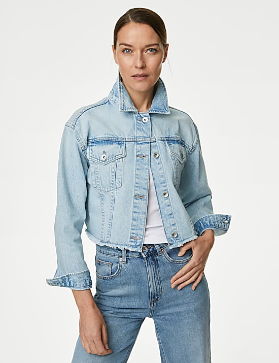 Denim Cropped Jacket