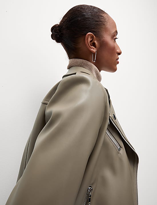 Faux Leather Biker Jacket