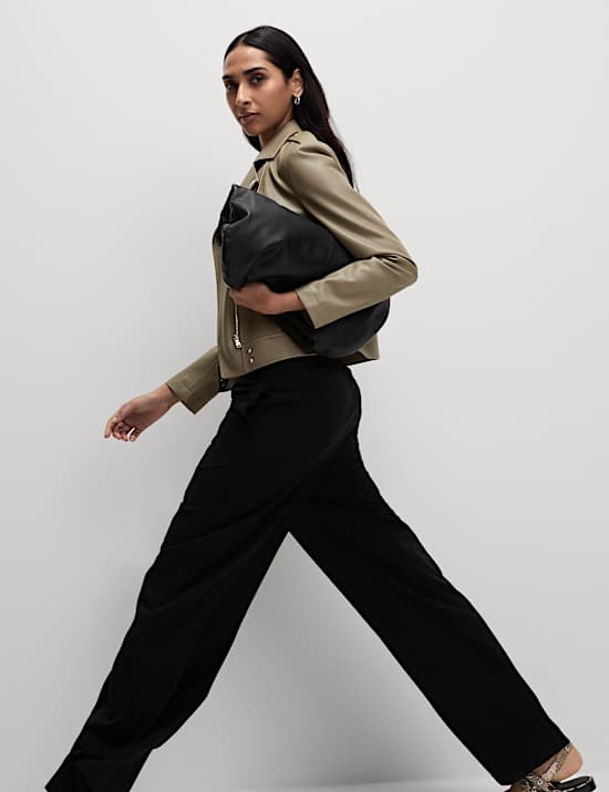 Faux Leather Biker Jacket