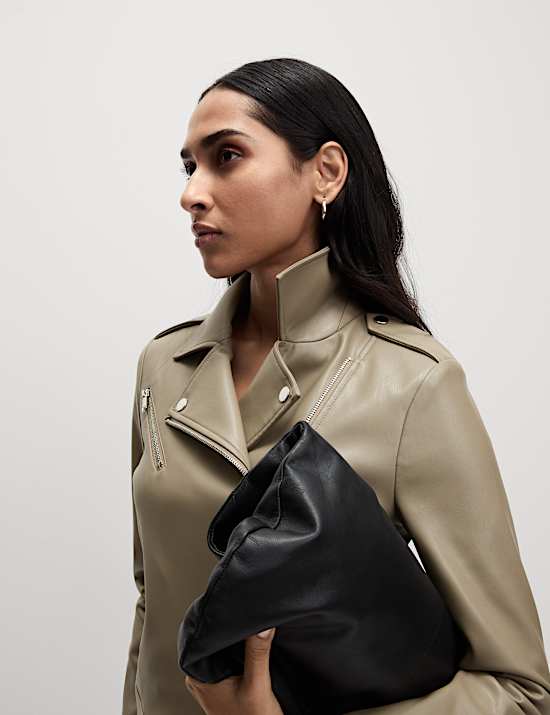 Faux Leather Biker Jacket