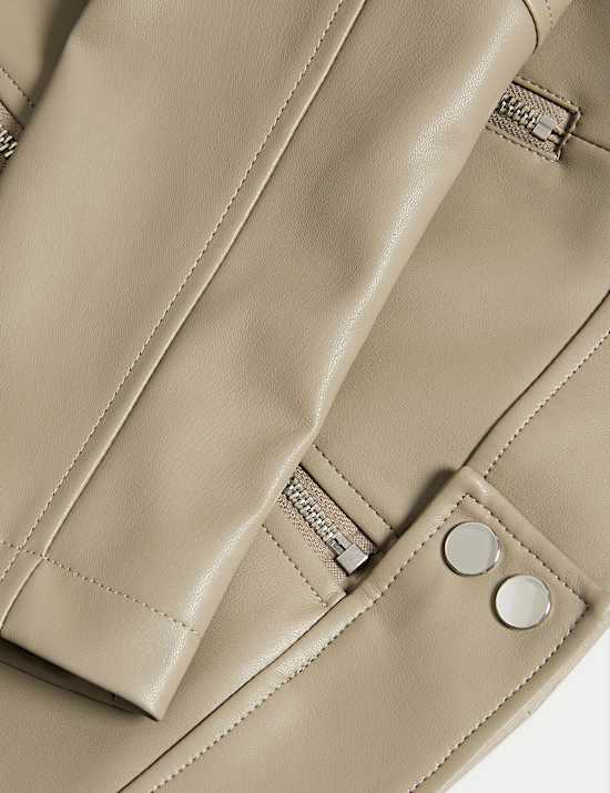 Faux Leather Biker Jacket