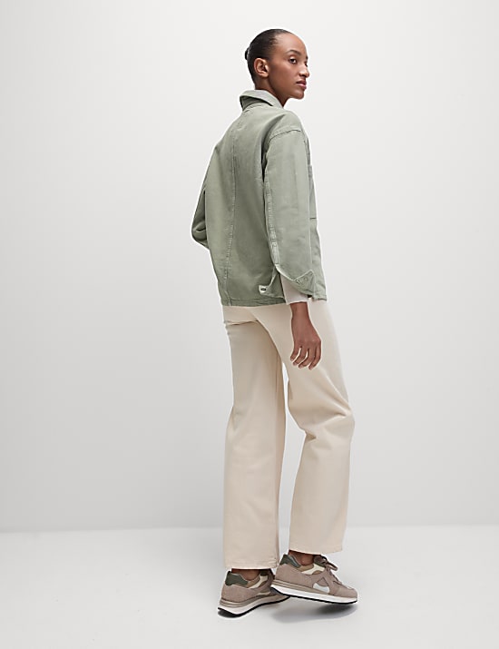 Pure Cotton Denim Relaxed Shacket