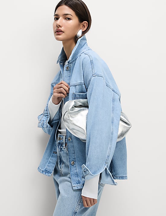 Surchemise coupe décontractée en jean 100 % coton