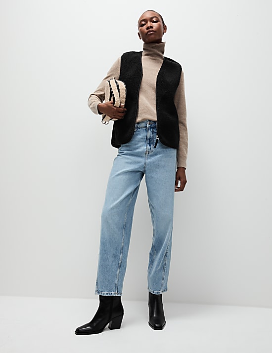 Borg Lightweight Collarless Gilet