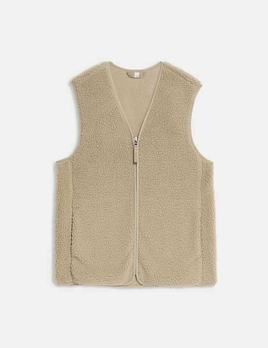 Borg Lightweight Collarless Gilet