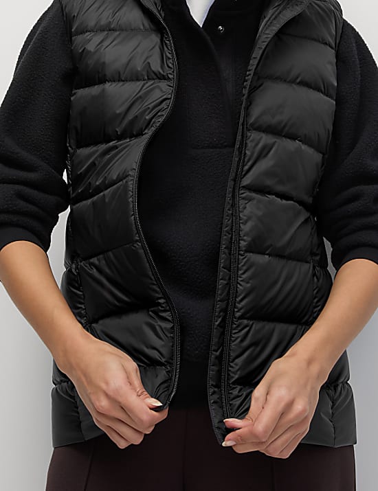 Feather & Down Quilted Packaway Puffer Gilet
