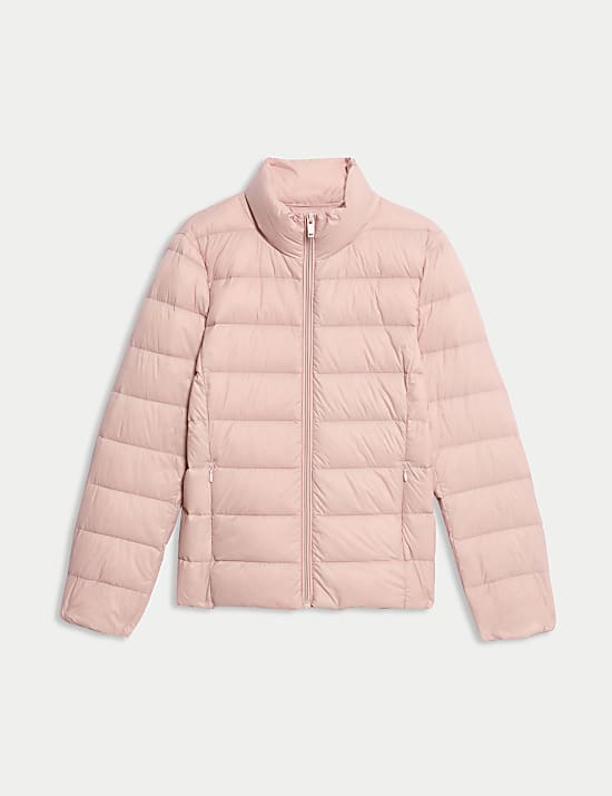 Feather Down Packaway Puffer Jacket PINK SHELL Jackets M S MY