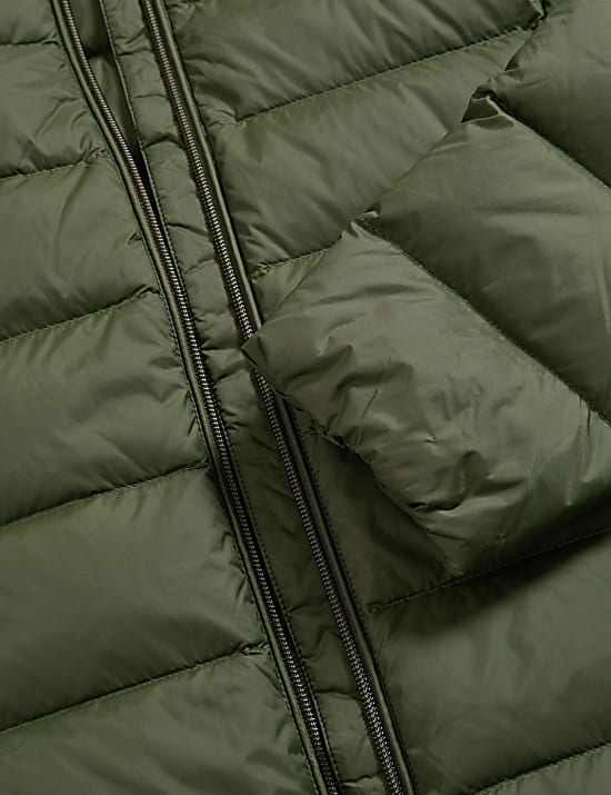 Feather & Down Quilted Packaway Puffer Jacket