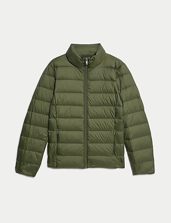 Feather & Down Quilted Packaway Puffer Jacket