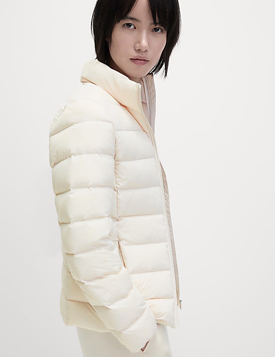 Feather & Down Quilted Packaway Puffer Jacket