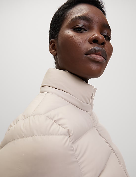 Feather & Down Padded Puffer Coat