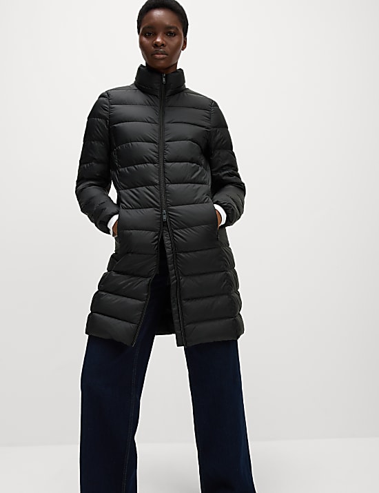 Feather & Down Padded Puffer Coat