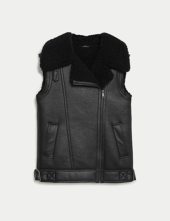 Shearling Aviator Gilet