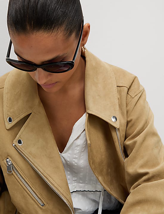 Suedette Biker Jacket