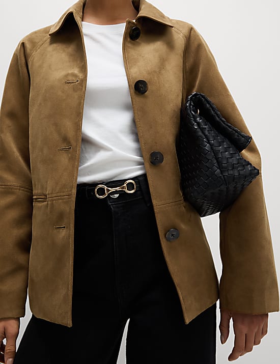 Veste l&eacute;g&egrave;re en su&eacute;dine