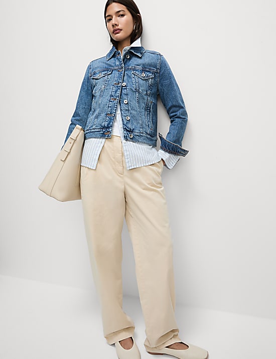 Petite Denim Jacket with Stretch