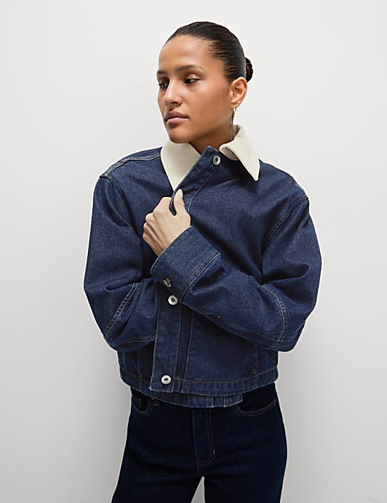 Collared Relaxed Denim Jacket