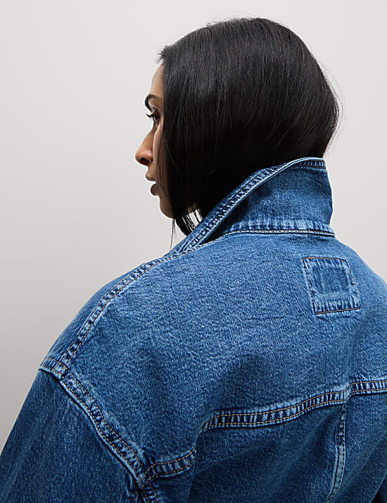 Denim Belted Relaxed Jacket