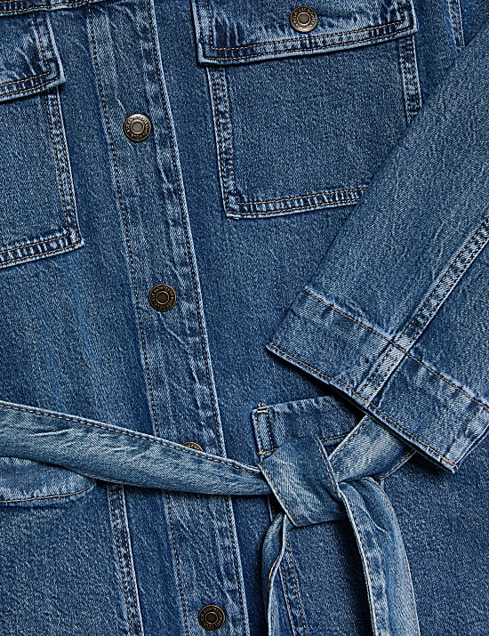 Denim Belted Relaxed Jacket