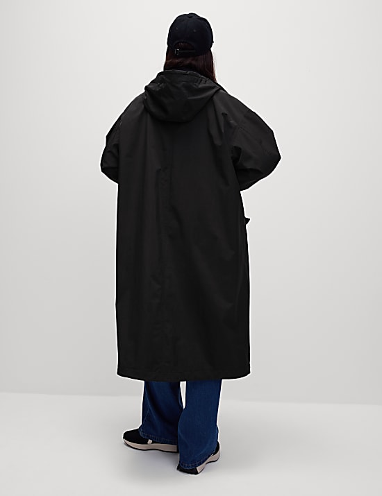 Petite Waterproof Oversized Longline Parka Coat