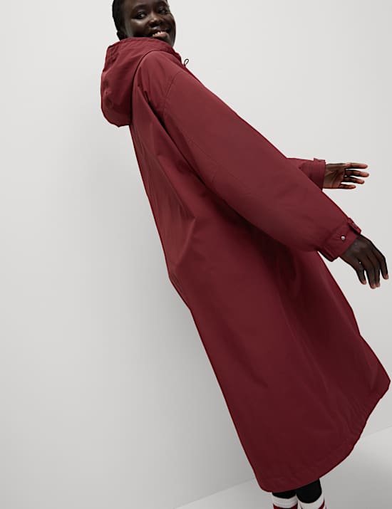 Abrigo parka largo extragrande impermeable