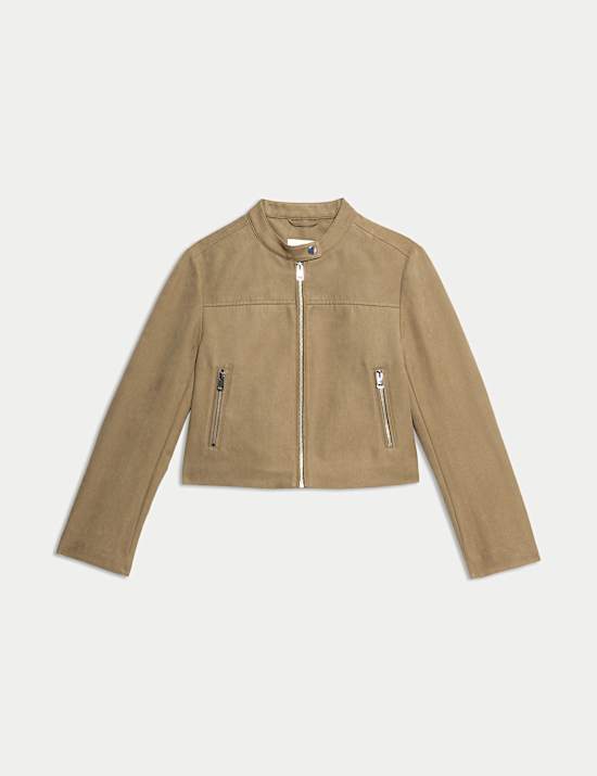 Τζάκετ μοτοσικλετιστή από συνθετικό σουέντ