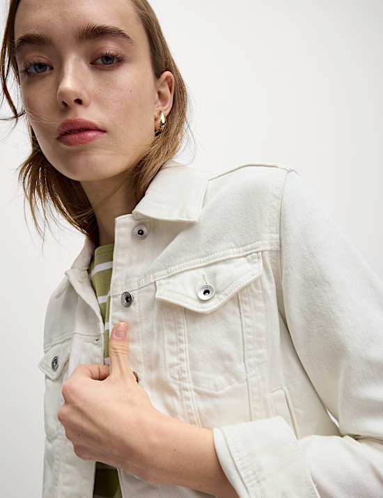 Cotton Rich Denim Jacket with Stretch