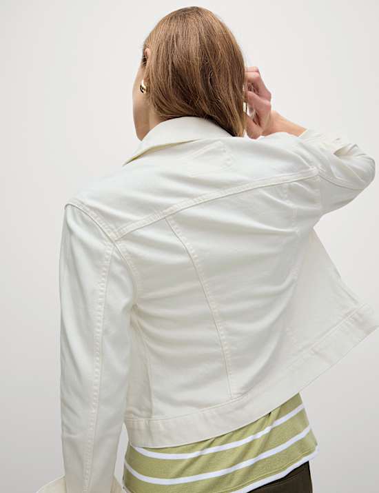 Cotton Rich Denim Jacket with Stretch