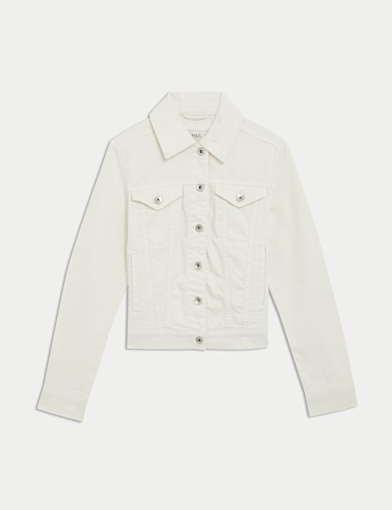 Cotton Rich Denim Jacket with Stretch
