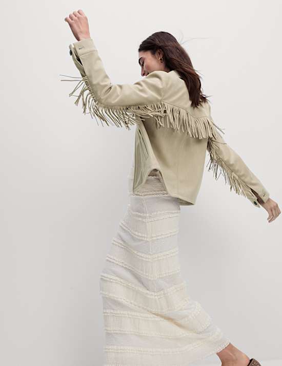 Suedette Fringed Jacket