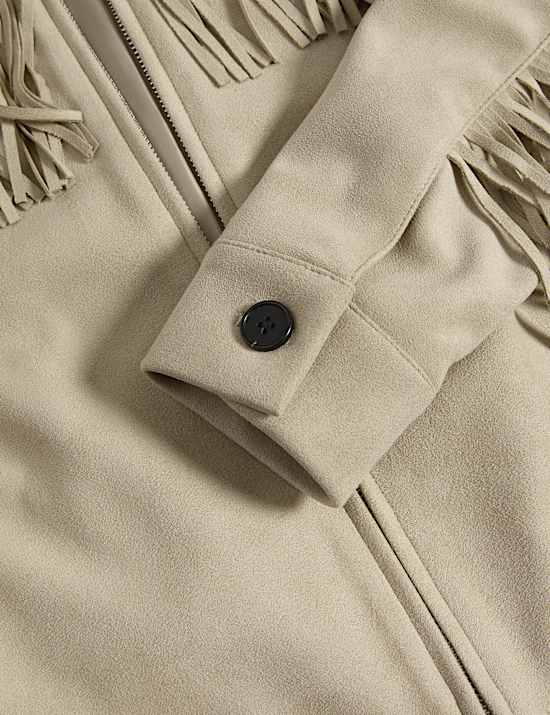 Suedette Fringed Jacket