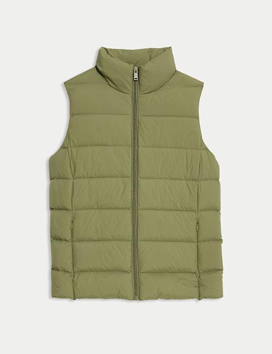Feather & Down Packaway Funnel Neck Gilet