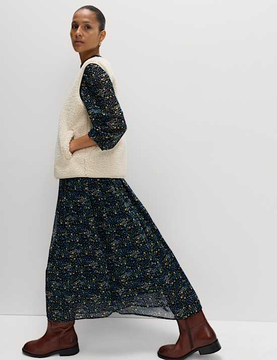 Borg Button Through Gilet