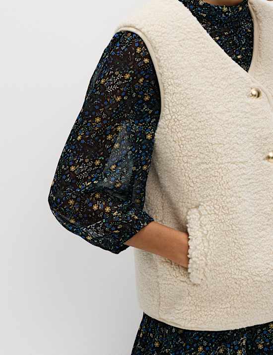 Borg Button Through Gilet